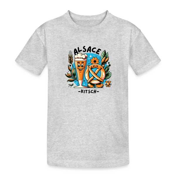 Alsace Kitsch Bière Bretzel sur T-shirt coton épais ado