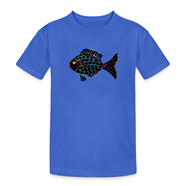 Passion Pêcheur - Motif Poisson sur T-shirt coton épais ado