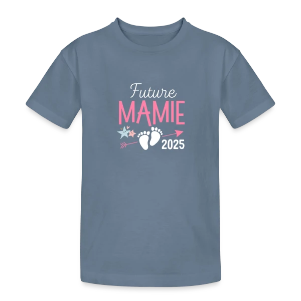 Future Mamie 2025 : Annonce de Grossesse Originale sur T-shirt coton épais ado