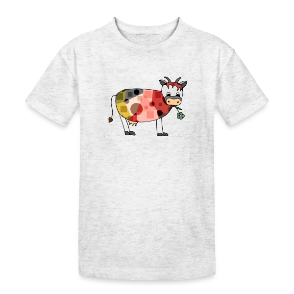 La Vache Rigolote sur T-shirt coton épais ado