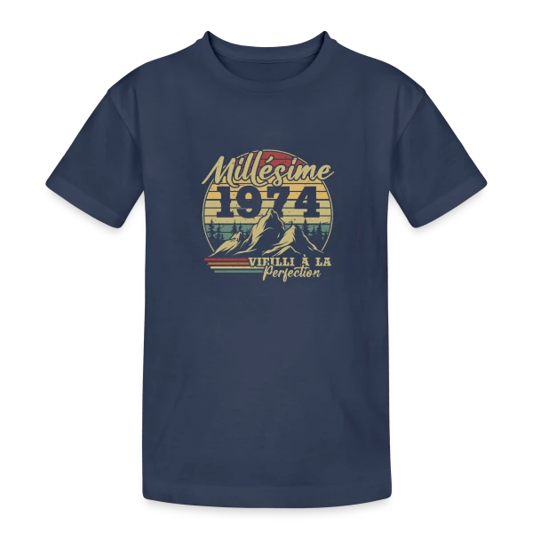Millésime 1974 Vieilli à la Perfection sur T-shirt coton épais ado