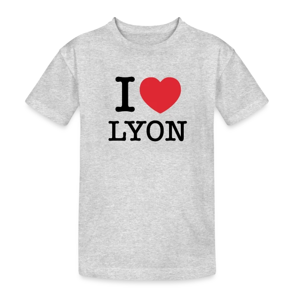 J'aime Lyon Classique sur T-shirt coton épais ado