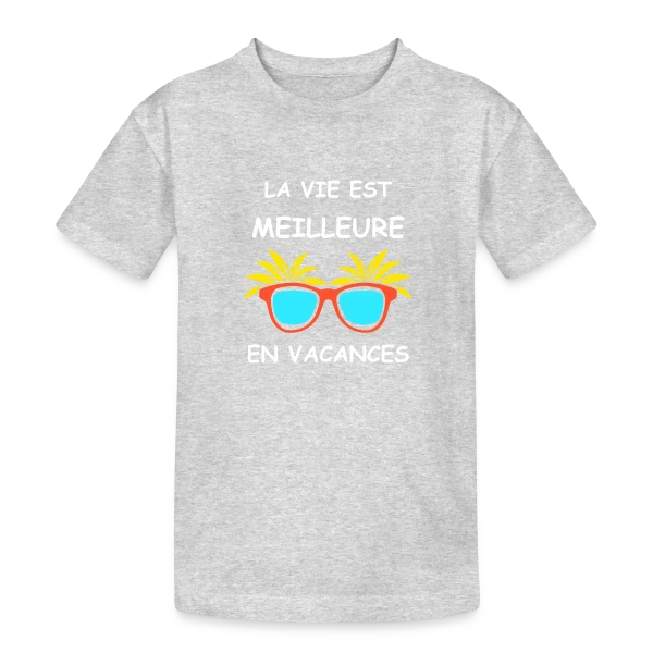 Lunettes Tropicales Soleil sur T-shirt coton épais ado