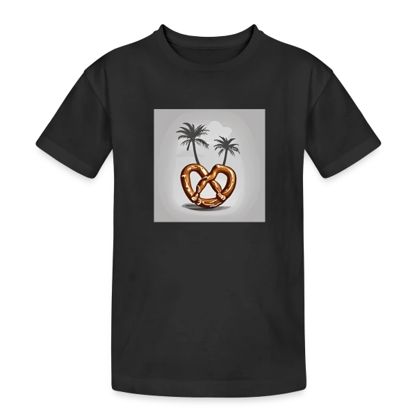 Bretzel tropical : L'Alsace en vacances sur T-shirt coton épais ado