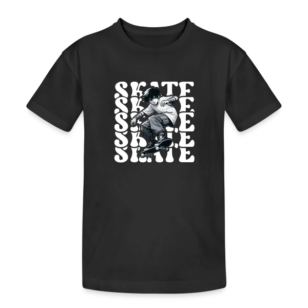 Jeune Skater Manga Urbain sur T-shirt coton épais ado