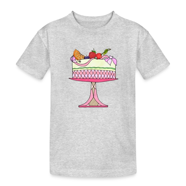 Gâteau d'Anniversaire Célébration sur T-shirt coton épais ado