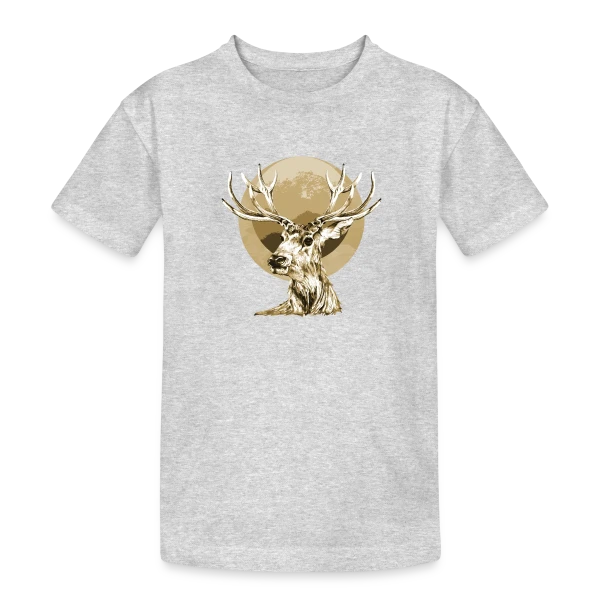 Cerf Majestueux sur T-shirt coton épais ado