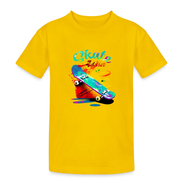 Skate Addict : Amoureux de la Planche sur T-shirt coton épais ado