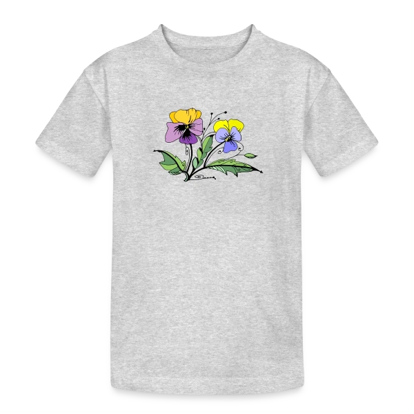 Éclat Floral sur T-shirt coton épais ado