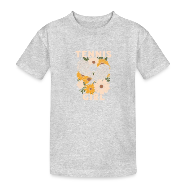 Tennis : Joueuse et Passionnée sur T-shirt coton épais ado