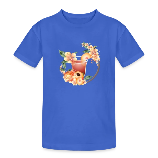 Cocktail Pêche en Fleurs: Douceur Estivale sur T-shirt coton épais ado