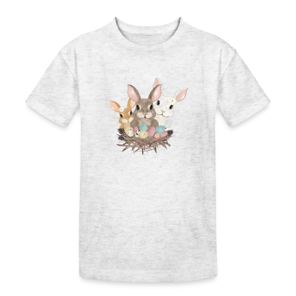 Famille de Lapins de Pâques Pastel Adorables sur T-shirt coton épais ado