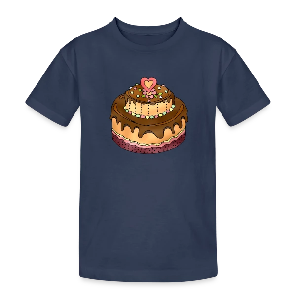 Gâteau Festif sur T-shirt coton épais ado