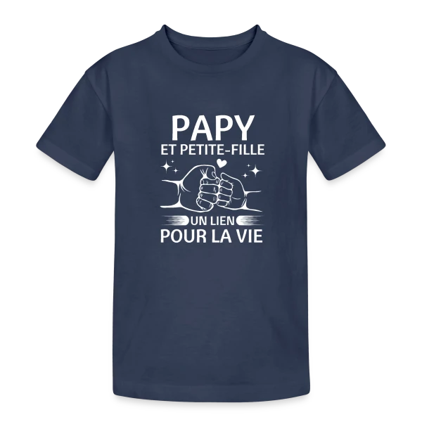 Papy et Petite-Fille - Un Lien pour la Vie sur T-shirt coton épais ado