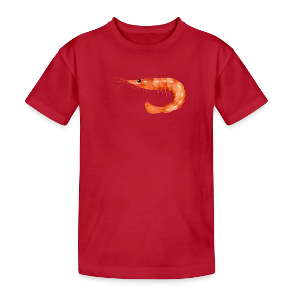 Crevette Rose Scampi Style Croquis sur T-shirt coton épais ado