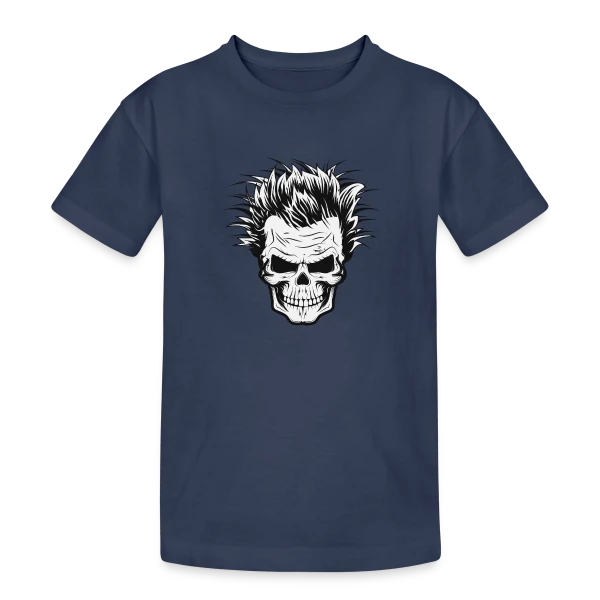 Crâne de Savant Fou sur T-shirt coton épais ado