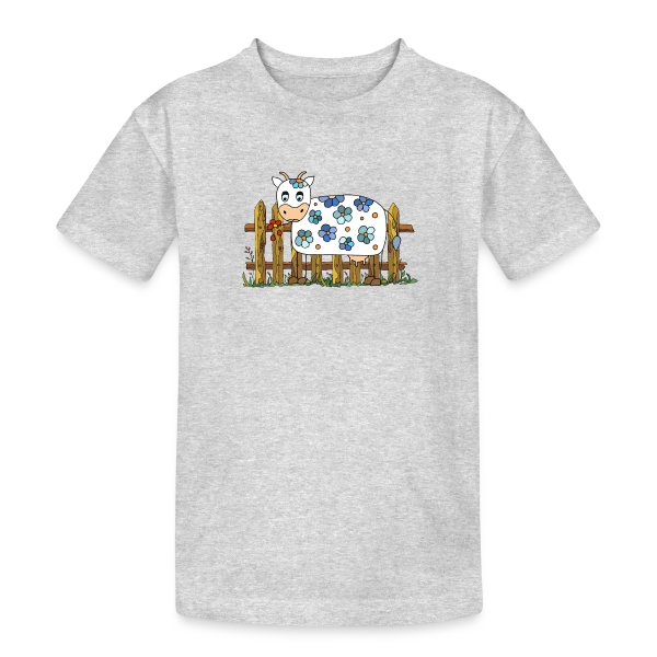 La Vache Rigolote sur T-shirt coton épais ado
