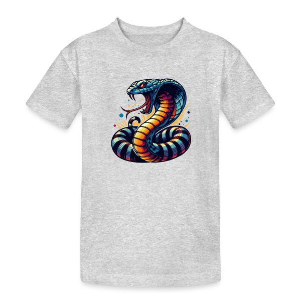 Cobra Vibrant : Style Sauvage et Énergique sur T-shirt coton épais ado