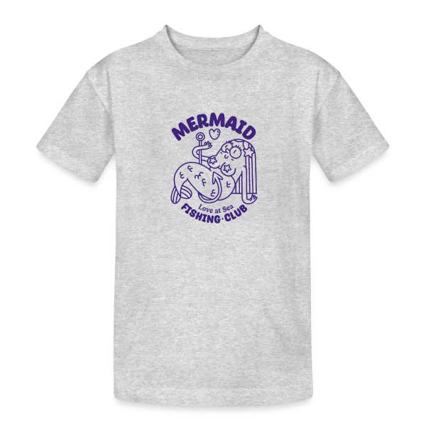 Club de Pêche Sirène Amour sur T-shirt coton épais ado