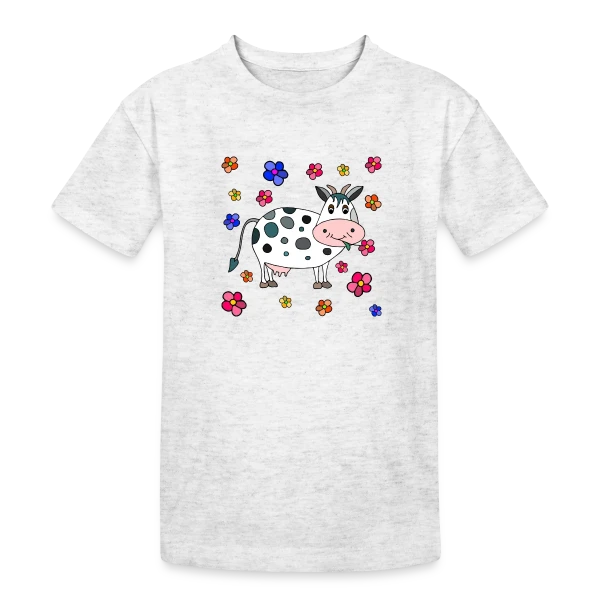 Krowa, la Vache Amusante sur T-shirt coton épais ado