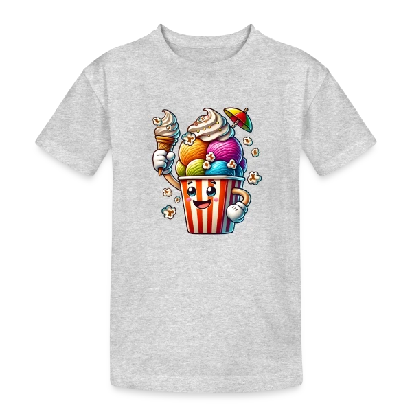 Glace Comic : Fun, Fraîcheur Estivale & Gourmandise sur T-shirt coton épais ado