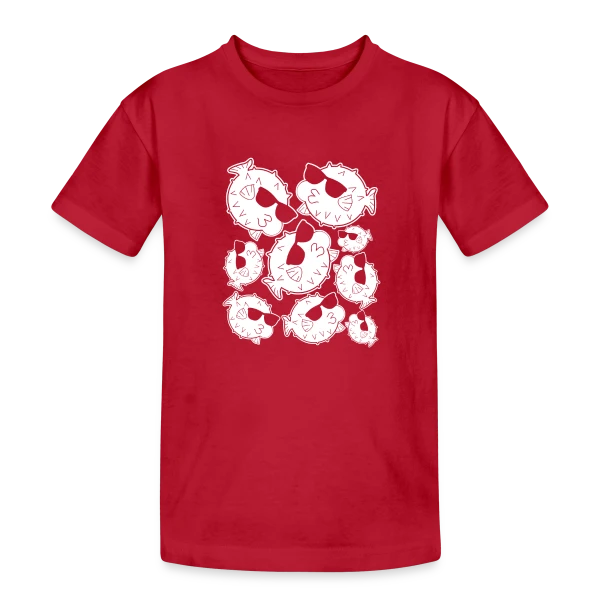 Poisson Globe Lunettes Cool sur T-shirt coton épais ado