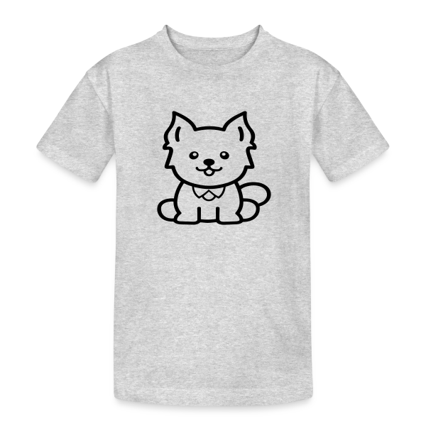 Petit Chien Mignon sur T-shirt coton épais ado
