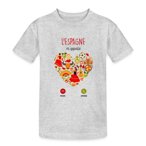 L'Espagne m'appelle : Destination soleil sur T-shirt coton épais ado