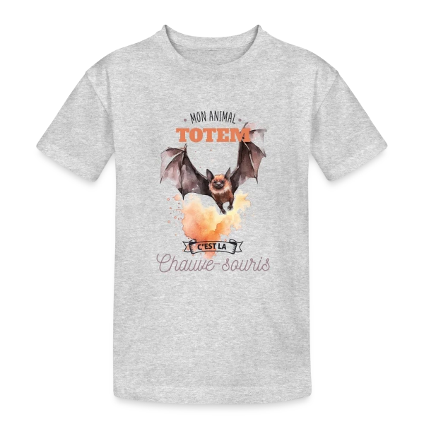 Chauve-souris Mon Animal Totem sur T-shirt coton épais ado
