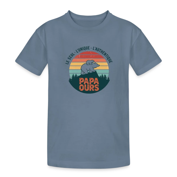 Papa Ours Protecteur sur T-shirt coton épais ado