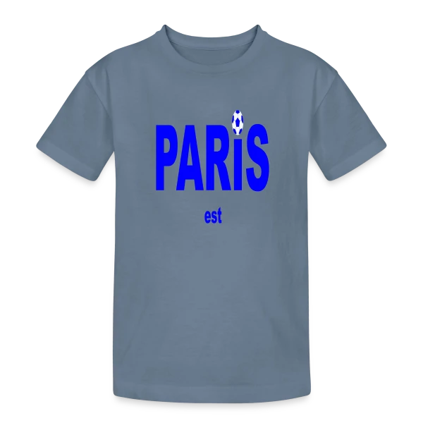 Paris Foot Passion sur T-shirt coton épais ado