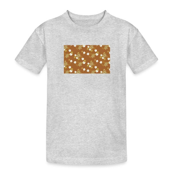 Fleurs Rétro Années 70 sur T-shirt coton épais ado