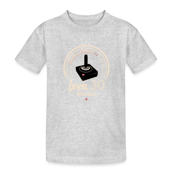 'Niveau 30 Débloqué' - Anniversaire Gamer sur T-shirt coton épais ado