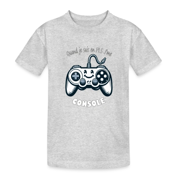 Joystick Souriant Rétro Gaming sur T-shirt coton épais ado