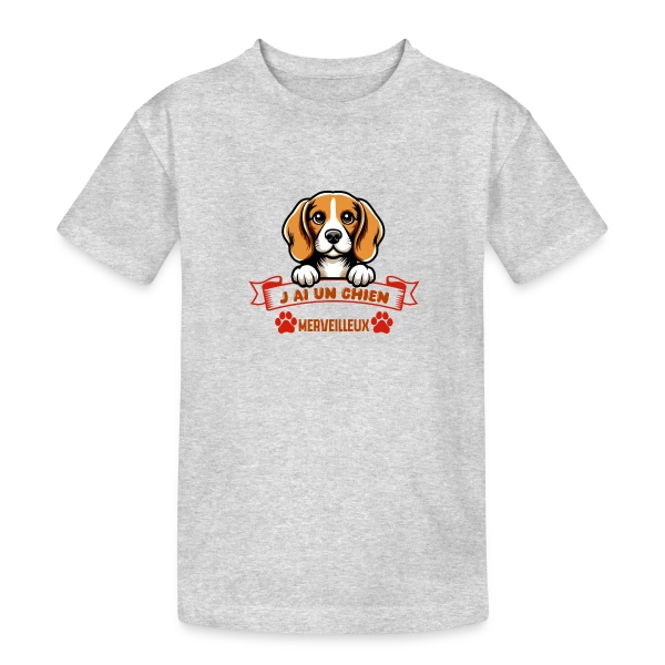 Beagle Adorable sur T-shirt coton épais ado