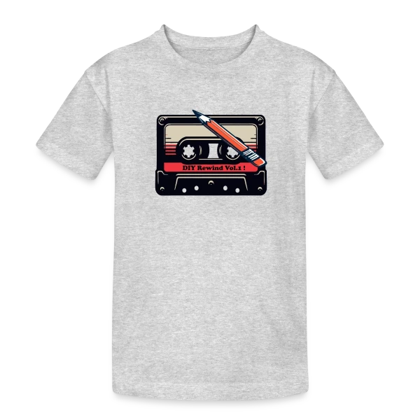 Cassette Rétro K7 : L'Analogique Stylé sur T-shirt coton épais ado