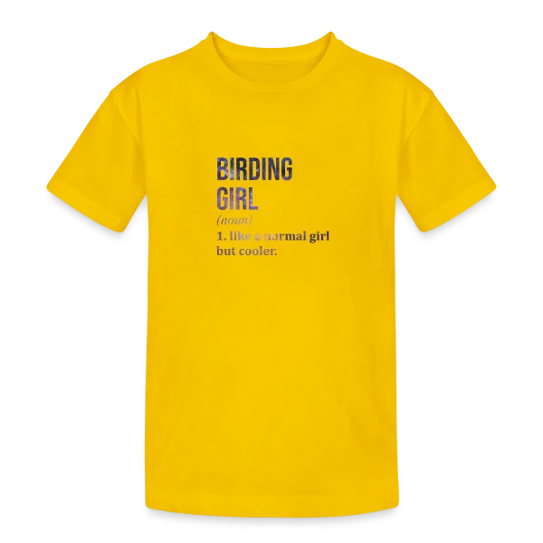 Birding Girl Galaxie sur T-shirt coton épais ado