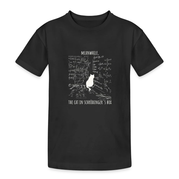 Humour de Schrödinger | Chat Quantique sur T-shirt coton épais ado
