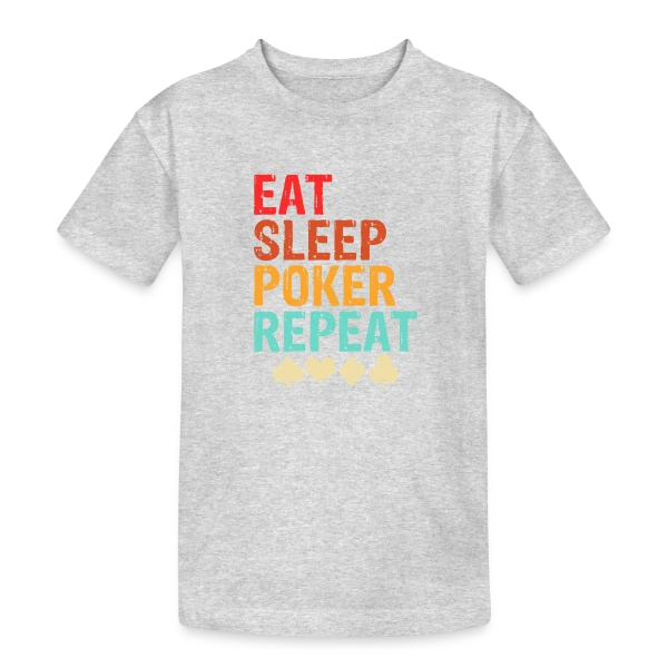 Poker Joueur et Humour sur T-shirt coton épais ado