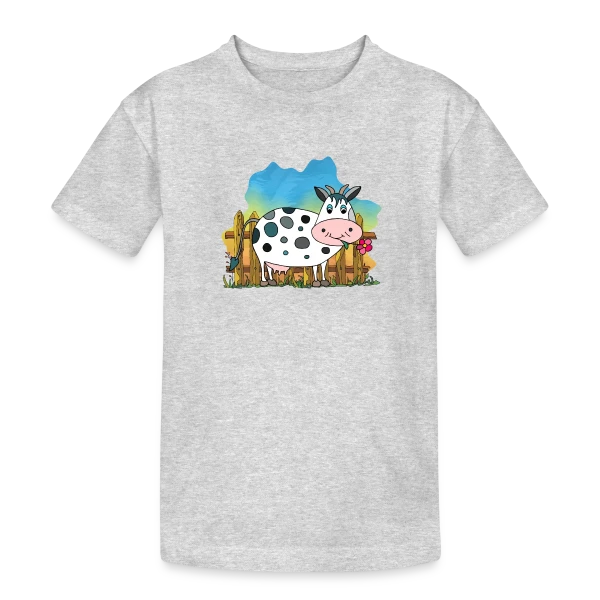 La Vache Rigolote sur T-shirt coton épais ado