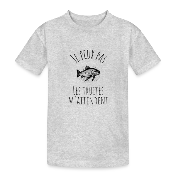Pêcheur Passionné - Humour Au Bord de L'Eau sur T-shirt coton épais ado