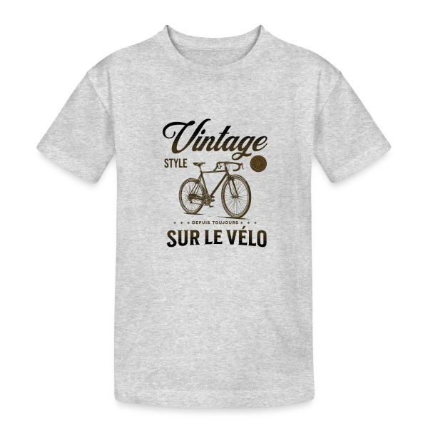 Passion Vélo Vintage Élégance sur T-shirt coton épais ado