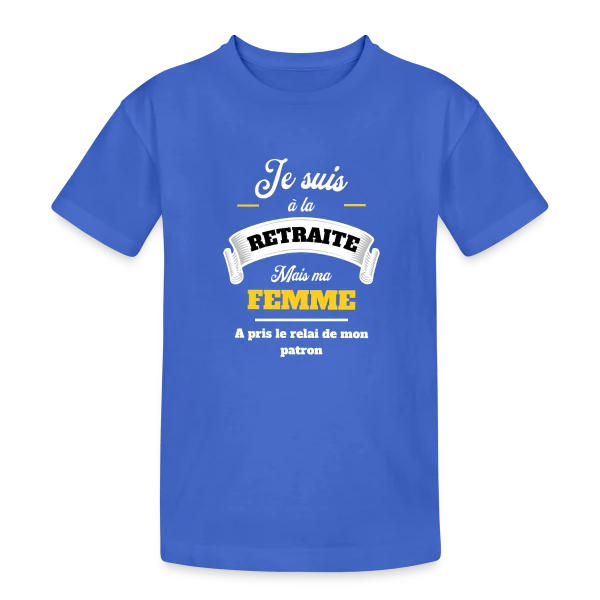 Retraite Humoristique pour Homme sur T-shirt coton épais ado