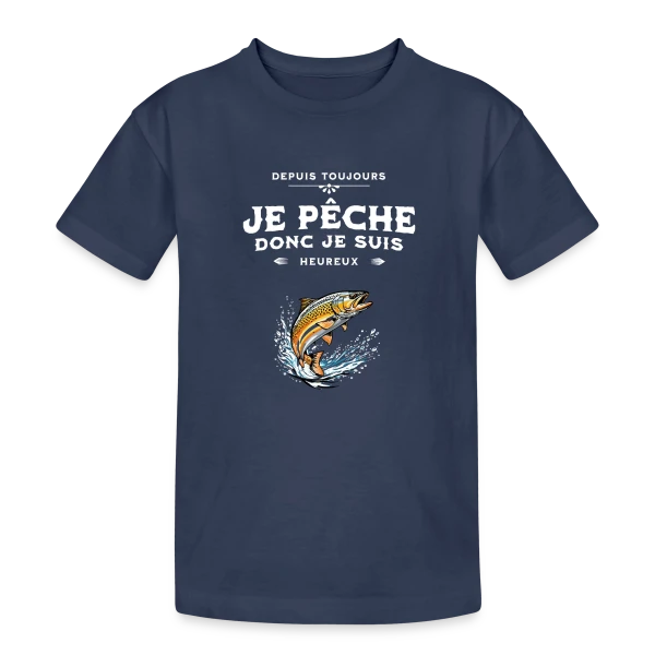 Pêche & Bonheur : Le T-shirt Coloré sur T-shirt coton épais ado