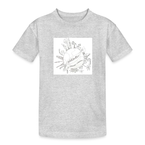 Globe Voyageur Dessin sur T-shirt coton épais ado