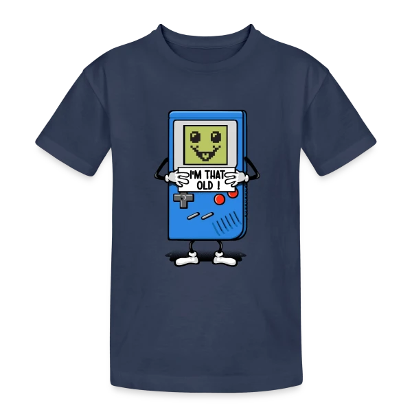 Vieux comme une console rétro sur T-shirt coton épais ado