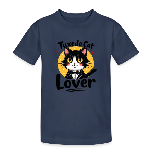 Femme Amoureux Chat Smoking - Cadeau Félin sur T-shirt coton épais ado