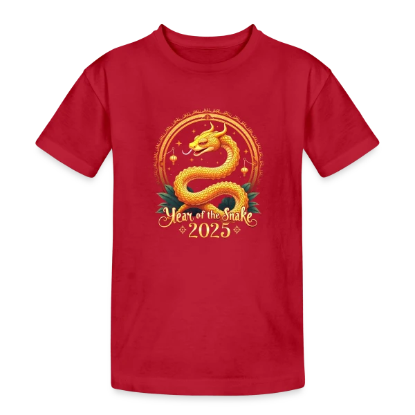 Nouvel An Chinois 2025 - Année du Serpent sur T-shirt coton épais ado