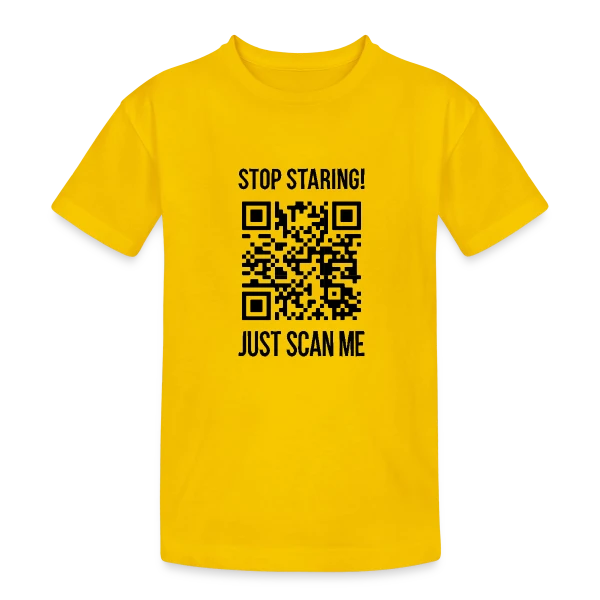 QR Code Gentillesse : Scanne et Sois Bienveillant sur T-shirt coton épais ado
