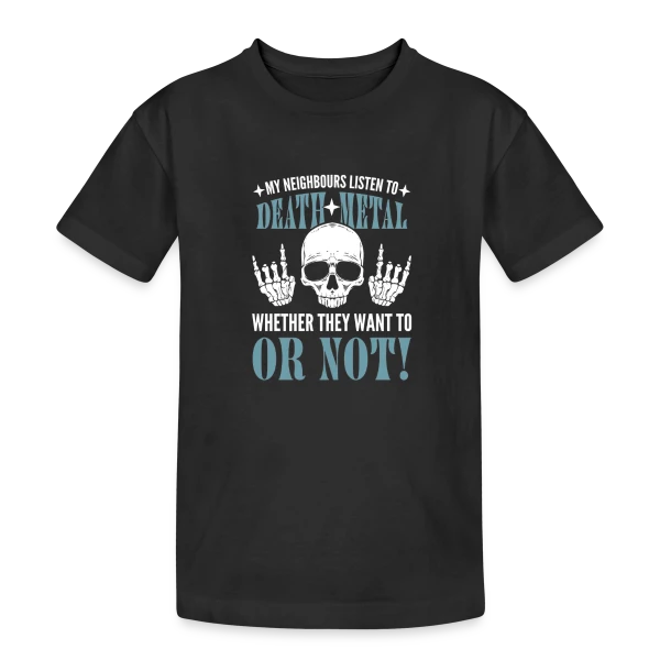 Hommage au Metal : Death, Trash & Hard Rock sur T-shirt coton épais ado